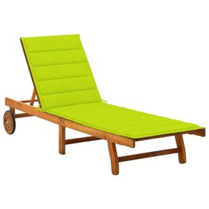 Leżak Ogrodowy Drewniany z Poduszką Leżanka Ogrodowa Na Taras Balkon Ogród 944603 Leżak Ogrodowy Drewniany z Poduszką Leżanka Ogrodowa Na Taras Balkon Ogród 944603