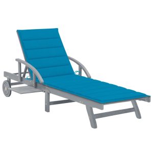 Leżak Ogrodowy Drewniany z Poduszką Leżanka Ogrodowa Na Taras Balkon Ogród 944704 Leżak Ogrodowy Drewniany z Poduszką Leżanka Ogrodowa Na Taras Balkon Ogród 944704
