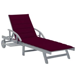 Leżak Ogrodowy Drewniany z Poduszką Leżanka Ogrodowa Na Taras Balkon Ogród 944560 Leżak Ogrodowy Drewniany z Poduszką Leżanka Ogrodowa Na Taras Balkon Ogród 944560