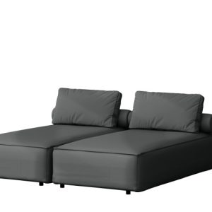 Leżak ogrodowy dwuosobowy MALIBU na taras, tkanina Odyssey, Antracyt 550206
