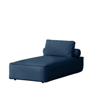 Leżak ogrodowy jednoosobowy MALIBU na taras, tkanina Odyssey, Granatowy 550203 Leżak ogrodowy jednoosobowy MALIBU na taras, tkanina Odyssey, Granatowy 550203