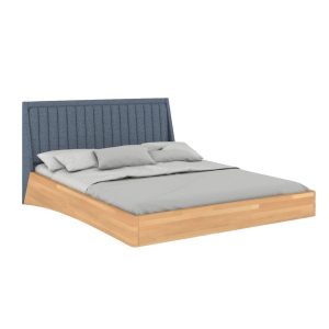Łóżko bukowe lewitujące Visby ULF, 160×200, naturalny/denim 346201 Łóżko bukowe lewitujące Visby ULF, 160×200, naturalny/denim 346201