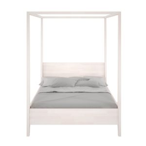 Łóżko bukowe Visby CANOPY z baldachimem, 140×200, biały 185645 Łóżko bukowe Visby CANOPY z baldachimem, 140×200, biały 185645