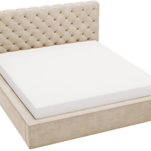 Łóżko chesterfield 140×200 Ali, pojemnik, stelaż – Beżowy 1054973 Łóżko chesterfield 140×200 Ali, pojemnik, stelaż – Beżowy 1054973