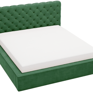 Łóżko chesterfield 140×200 Ali, pojemnik, stelaż – Zielony 1053856 Łóżko chesterfield 140×200 Ali, pojemnik, stelaż – Zielony 1053856