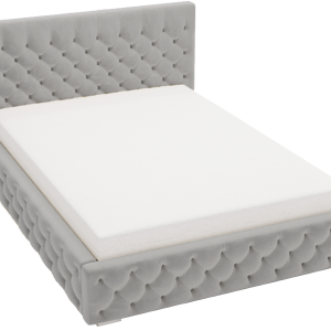 Łóżko chesterfield 140×200 Elira, stelaż metalowy, pojemnik – Szary 1054812 Łóżko chesterfield 140×200 Elira, stelaż metalowy, pojemnik – Szary 1054812