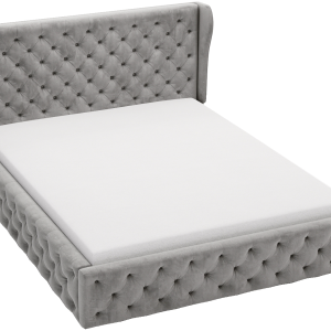 Łóżko chesterfield 140×200 Vivaro ze stelażem metalowym – Jasny szary 1051852 Łóżko chesterfield 140×200 Vivaro ze stelażem metalowym – Jasny szary 1051852