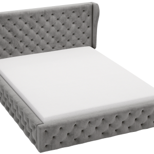 Łóżko chesterfield 140×200 Vivaro ze stelażem metalowym – Szary 1053226 Łóżko chesterfield 140×200 Vivaro ze stelażem metalowym – Szary 1053226