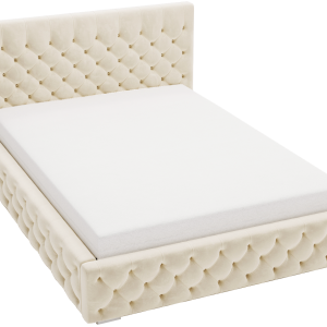 Łóżko chesterfield 160×200 Elira, stelaż metalowy, pojemnik – Beżowy 1054675 Łóżko chesterfield 160×200 Elira, stelaż metalowy, pojemnik – Beżowy 1054675