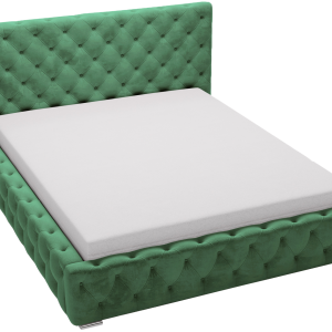 Łóżko chesterfield 160×200 Glory, stelaż metalowy, pojemnik – Zielony 1051980 Łóżko chesterfield 160×200 Glory, stelaż metalowy, pojemnik – Zielony 1051980