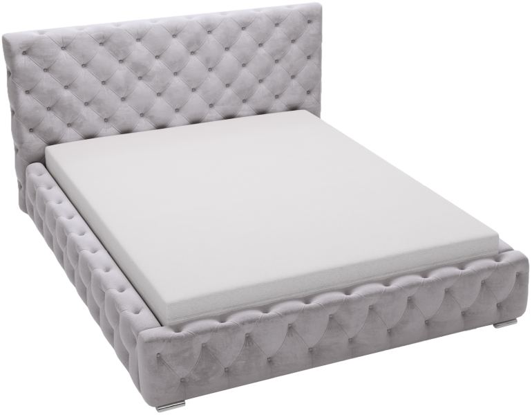Łóżko chesterfield 160x200 Glory z pojemnikiem - Jasny szary 1053397