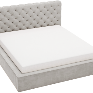 Łóżko chesterfield 180×200 Ali, pojemnik, stelaż – Jasny szary 1054652 Łóżko chesterfield 180×200 Ali, pojemnik, stelaż – Jasny szary 1054652