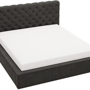 Łóżko chesterfield 180×200 Ali, pojemnik, stelaż metalowy – Czarny 1054692 Łóżko chesterfield 180×200 Ali, pojemnik, stelaż metalowy – Czarny 1054692