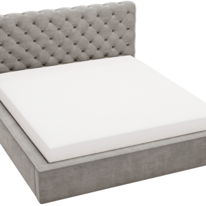 Łóżko chesterfield 180×200 Ali, pojemnik, stelaż – Szary 1054964 Łóżko chesterfield 180×200 Ali, pojemnik, stelaż – Szary 1054964
