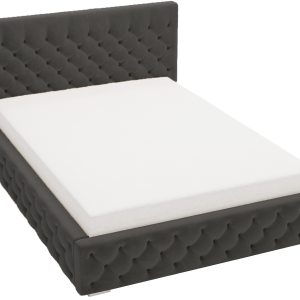 Łóżko chesterfield 180×200 Elira, stelaż metalowy, pojemnik – Czarny 1054722 Łóżko chesterfield 180×200 Elira, stelaż metalowy, pojemnik – Czarny 1054722