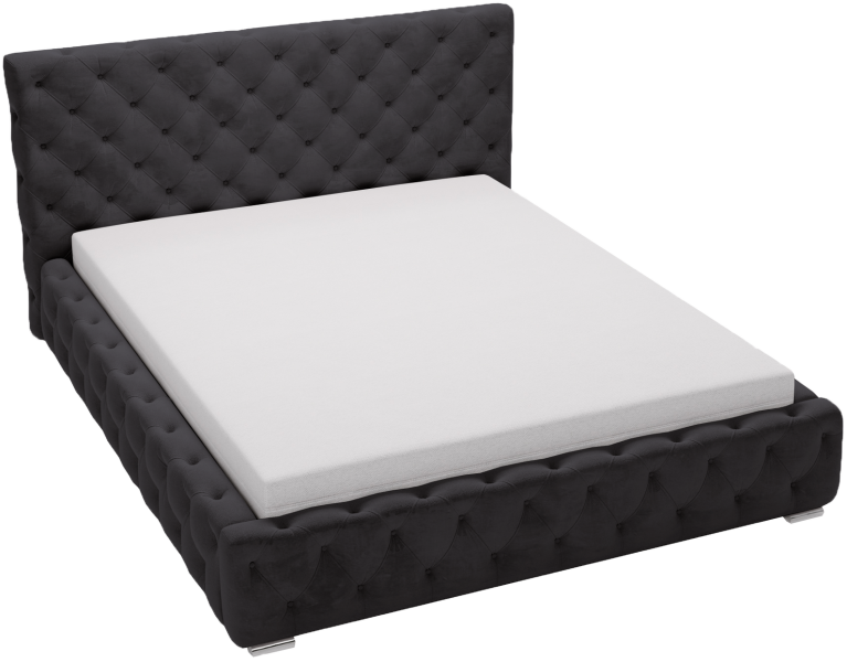 Łóżko chesterfield 180x200 Glory z pojemnikiem - Czarny 1051928