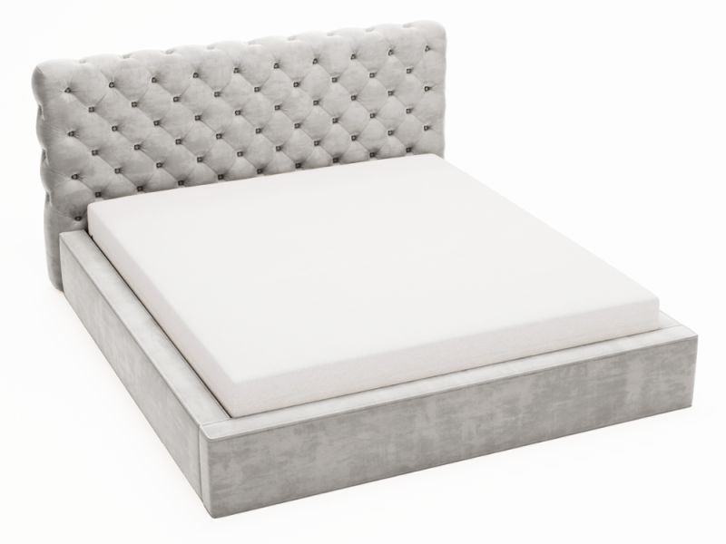 Łóżko chesterfield APOLLO 120x200 szare z pojemnikiem 203701