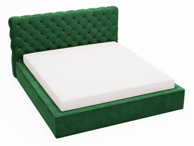 Łóżko chesterfield APOLLO 120x200 zielone z pojemnikiem 203665