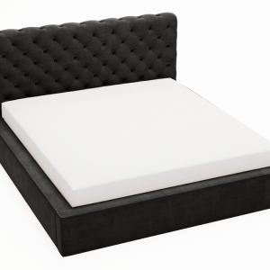 Łóżko chesterfield APOLLO 140×200 czarne z pojemnikiem 203688 Łóżko chesterfield APOLLO 140×200 czarne z pojemnikiem 203688