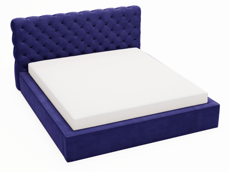 Łóżko chesterfield APOLLO 160x200 niebieskie z pojemnikiem 203658