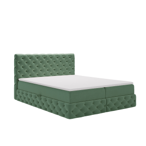 Łóżko Chesterfield Tkanina Royal Velvet Zielony 160×200 cm 593938 Łóżko Chesterfield Tkanina Royal Velvet Zielony 160×200 cm 593938
