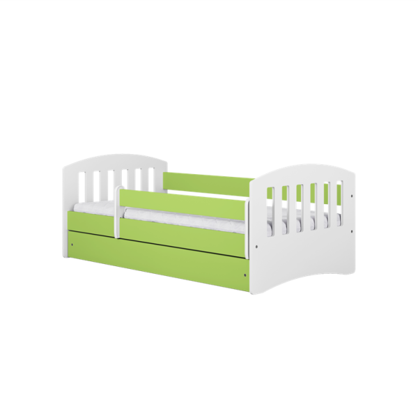 Łóżko Classic 1 zielone z szufladą materac piankowy 160x80 1054153