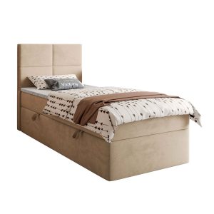 Łóżko CROSS MINI 100×200 Royal Velvet 170 z topperem 191395 Łóżko CROSS MINI 100×200 Royal Velvet 170 z topperem 191395