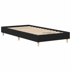 Łóżko Czarne Rama Łóżka Ze Stelażem Do Sypialni Pokoju 100 x 200 cm 828026 Łóżko Czarne Rama Łóżka Ze Stelażem Do Sypialni Pokoju 100 x 200 cm 828026