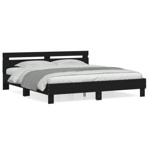 Łóżko Czarne Rama Łóżka Ze Stelażem Do Sypialni Pokoju 200×200 cm 828449 Łóżko Czarne Rama Łóżka Ze Stelażem Do Sypialni Pokoju 200×200 cm 828449