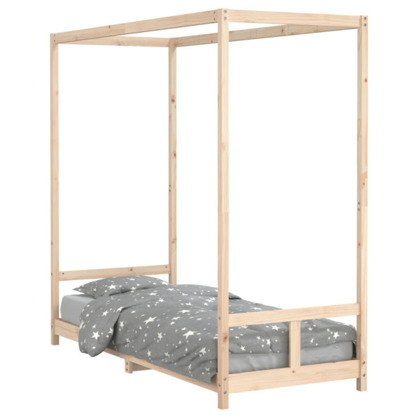 Łóżko dla dzieci Brąz 80 x 200 cm Drewno sosnowe vidaXL 411700
