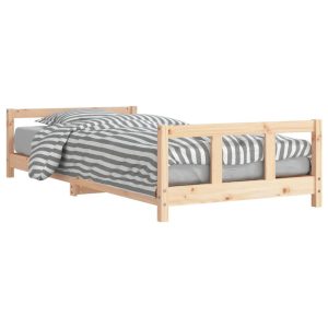 Łóżko dla dzieci Brąz 90 x 200 cm Drewno sosnowe vidaXL 573554 Łóżko dla dzieci Brąz 90 x 200 cm Drewno sosnowe vidaXL 573554