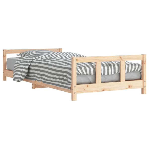 Łóżko dla dzieci Brąz 90 x 200 cm Drewno sosnowe vidaXL 573554