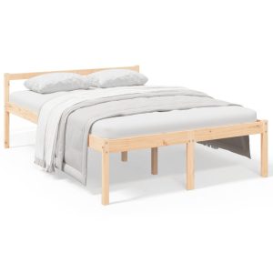Łóżko dla seniora lite drewno sosnowe 140×190 cm 843156 Łóżko dla seniora lite drewno sosnowe 140×190 cm 843156