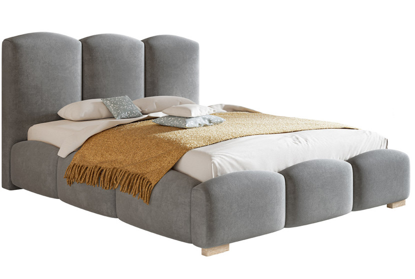 Łóżko do sypialni 160x200 BEN 14- szare- styl nowoczesny 698958
