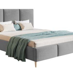 Łóżko do sypialni 160×200 LUXO 7 tapicerowane, na wysokich nogach- szare 793025 Łóżko do sypialni 160×200 LUXO 7 tapicerowane, na wysokich nogach- szare 793025