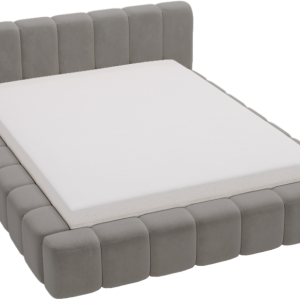 Łóżko do sypialni 160×200 z grubej pianki Bolonia, pojemnik – Szary 1052227 Łóżko do sypialni 160×200 z grubej pianki Bolonia, pojemnik – Szary 1052227