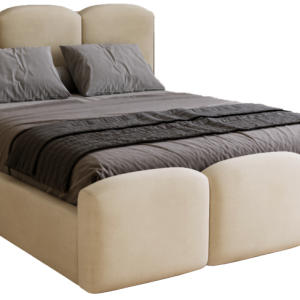 Łóżko do sypialni z pojemnikiem 140×200 Capri, welur – Beżowy 1051959 Łóżko do sypialni z pojemnikiem 140×200 Capri, welur – Beżowy 1051959