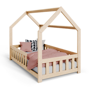 Łóżko Domek DUBI dziecięce 160×80 z materacem – kolor Naturalny 1048018 Łóżko Domek DUBI dziecięce 160×80 z materacem – kolor Naturalny 1048018