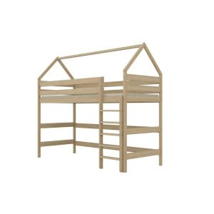 Łóżko domek na antresoli TOBI 2 200×90 sosna bez szuflady/bez materaca 950425 Łóżko domek na antresoli TOBI 2 200×90 sosna bez szuflady/bez materaca 950425