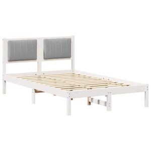 Łóżko Drewniane 120×200 Szare Rama Łóżka ze Stelażem Dwuosobowe do Sypialni 1102975 Łóżko Drewniane 120×200 Szare Rama Łóżka ze Stelażem Dwuosobowe do Sypialni 1102975