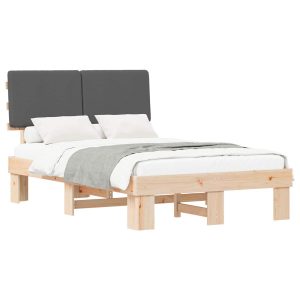 Łóżko Drewniane 120×200 Szare Rama Łóżka ze Stelażem Dwuosobowe do Sypialni 1102239 Łóżko Drewniane 120×200 Szare Rama Łóżka ze Stelażem Dwuosobowe do Sypialni 1102239