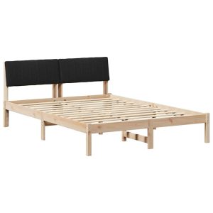 Łóżko Drewniane 135×190 Brązowe Rama Łóżka Dwuosobowe do Sypialni 1102490