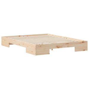 Łóżko Drewniane 140×200 Brązowe Rama Łóżka Dwuosobowe do Sypialni 1102946 Łóżko Drewniane 140×200 Brązowe Rama Łóżka Dwuosobowe do Sypialni 1102946