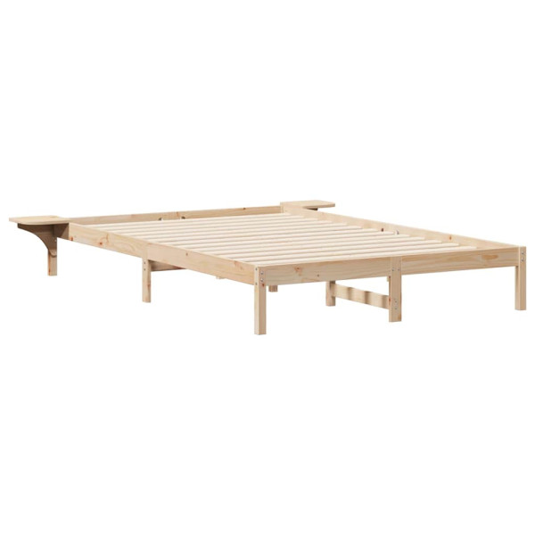 Łóżko Drewniane 140x220 Brązowe Rama Łóżka Dwuosobowe do Sypialni 1102505