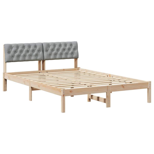 Łóżko Drewniane 150x200 Brązowe Rama Łóżka Dwuosobowe do Sypialni 1103143