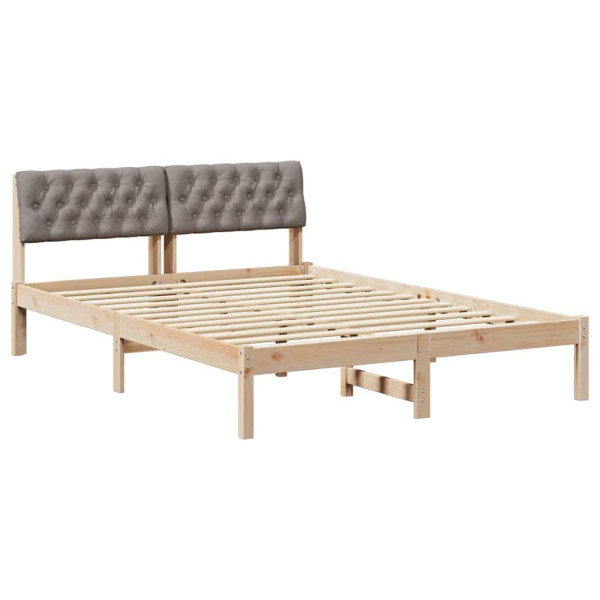 Łóżko Drewniane 150x200 Brązowe Rama Łóżka Dwuosobowe do Sypialni 1103466