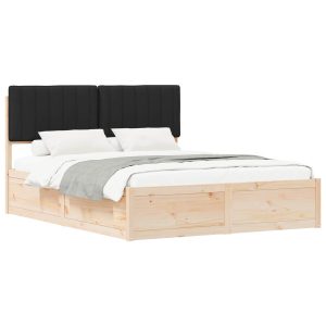Łóżko Drewniane 150×200 Brązowe Rama Łóżka Dwuosobowe do Sypialni 1102659 Łóżko Drewniane 150×200 Brązowe Rama Łóżka Dwuosobowe do Sypialni 1102659