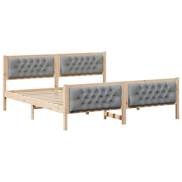 Łóżko Drewniane 160x200 Brązowe Rama Łóżka Dwuosobowe do Sypialni 1102385