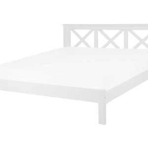 Łóżko drewniane 160×200 cm białe 299722 Łóżko drewniane 160×200 cm białe 299722