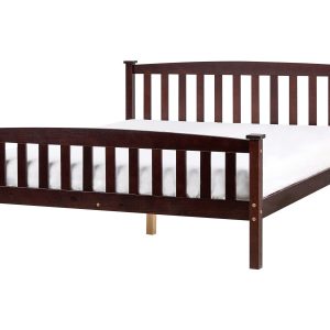Łóżko drewniane 160×200 cm ciemnobrązowe 655231 Łóżko drewniane 160×200 cm ciemnobrązowe 655231